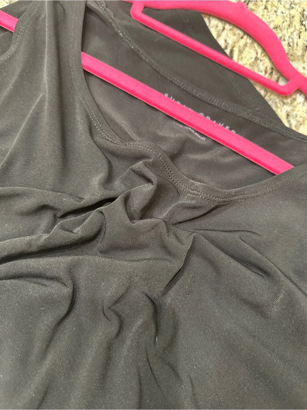 Susan Graver Black Sleeveless Tank, Size Large